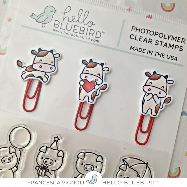 franci friday finally Little cow paper clips for Hello Bluebird